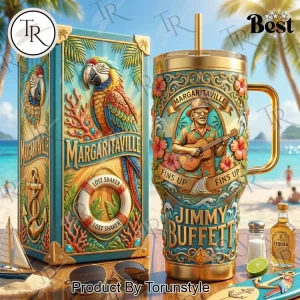 Margaritaville Jimmy Buffett Tropical Paradise Handled Tumbler
