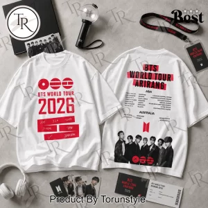 BTS World Tour Arirang 2026 Concert Merch Premium Double-Sided Graphic T-Shirt