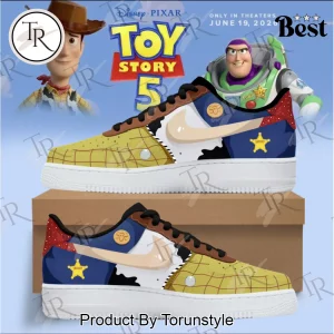 Sheriff Woody Toy Story Inspired Custom AF1 Cow Print Plaid Air Force 1 Shoes