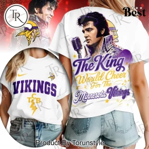 Minnesota Vikings Elvis Presley “The King Would Cheer” Women’s Graphic T-Shirt