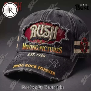 Rush Moving Pictures Album Distressed Baseball Cap