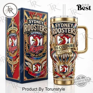 Sydney Roosters Tri-Colours Glory Premium Gold 40oz Tumbler