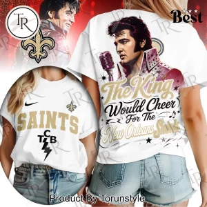 New Orleans Saints Elvis Presley The King NFL Women’s Graphic T-Shirt