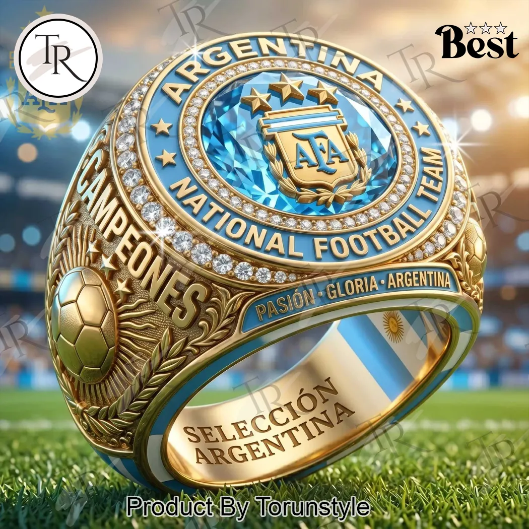 Argentina National Football Team World Cup Champions Luxury Ring Argentina National Football Team World Cup Champions Luxury Ring