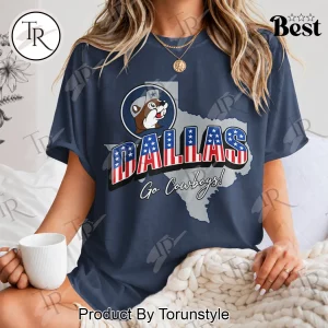Dallas Cowboys Buc-ees Texas Patriotic American Flag Game Day Graphic T-Shirt