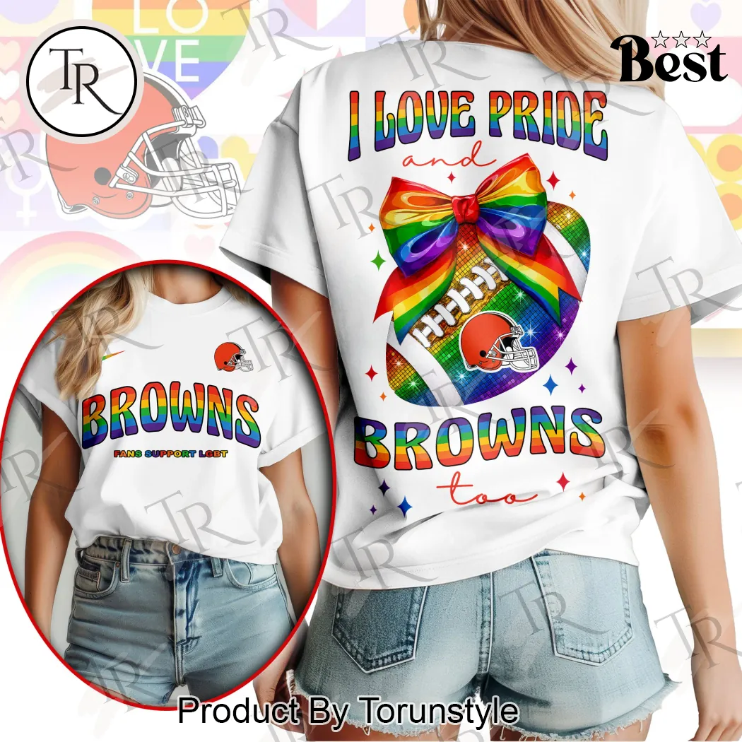 Cleveland Browns LGBT Pride Month Rainbow Unisex Graphic Tee Shirt Cleveland Browns LGBT Pride Month Rainbow Unisex Graphic Tee Shirt