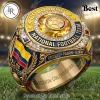Ecuador National Football Team Premium Gold Diamond Accent Commemorative Ring Ecuador National Football Team Premium Gold Diamond Accent Commemorative Ring