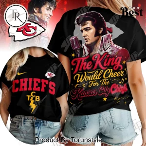 Kansas City Chiefs Elvis Presley The King Legendary Fan Women’s T-Shirt