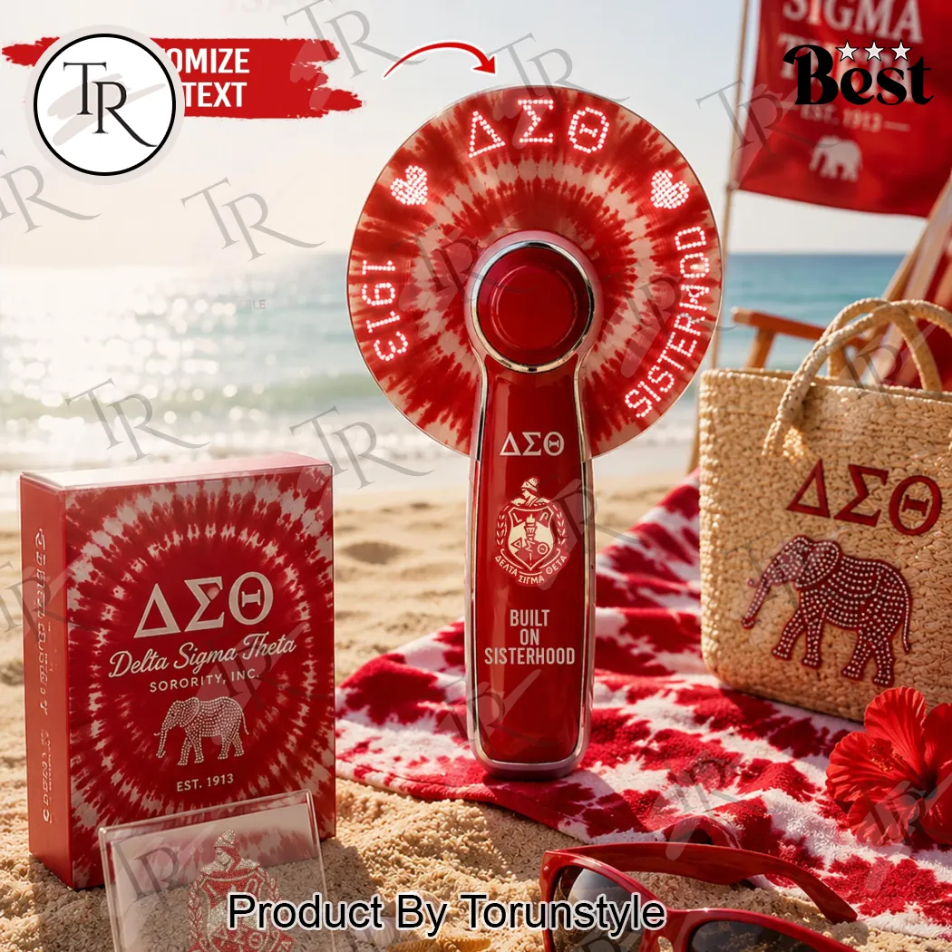 Delta Sigma Theta Sorority Customizable LED Premium Hand Fan Delta Sigma Theta Sorority Customizable LED Premium Hand Fan