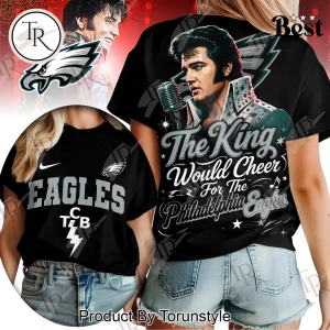 Philadelphia Eagles NFL Elvis Presley The King Fan Graphic Women’s T-Shirt