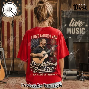 Dave Matthews Band America 250 Years of Freedom Patriotic Double Sided Graphic T-Shirt