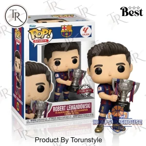 Robert Lewandowski FC Barcelona La Liga Champion 2025/2026 Special Edition Funko Pop Vinyl Figure