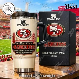 San Francisco 49ers 80th Anniversary Stanley Insulated Tumbler