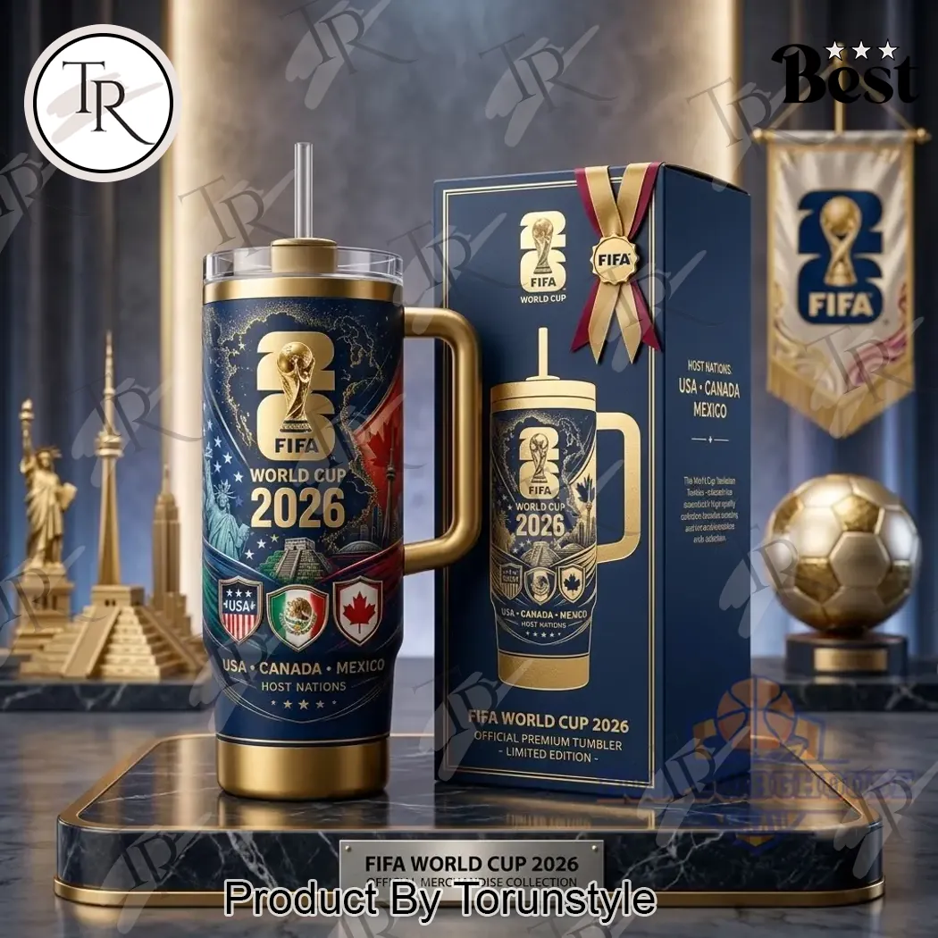 FIFA World Cup 2026 Official Host Nations USA Canada Mexico Premium Tumbler