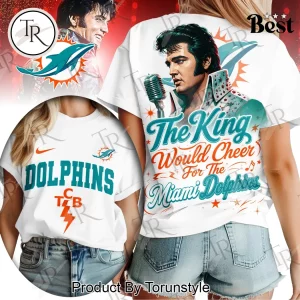 Miami Dolphins Elvis Presley The King Crossover Women’s NFL Graphic T-Shirt Miami Dolphins Elvis Presley The King Crossover Women’s NFL Graphic T-Shirt