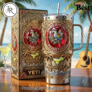 Jimmy Buffett Margaritaville Premium YETI Handle Tumbler
