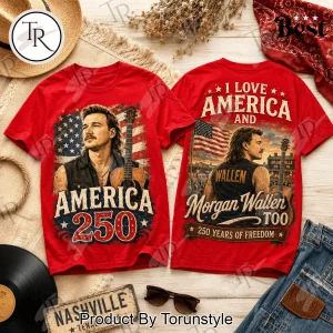 Morgan Wallen America 250 Years Of Freedom Patriotic Country Music Graphic T-Shirt