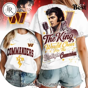 Washington Commanders NFL Elvis Presley The King Graphic Women’s T-Shirt