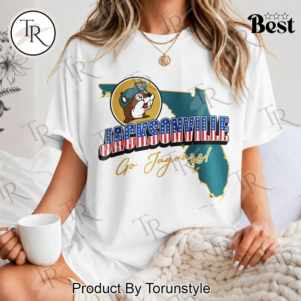 Jacksonville Jaguars Buc-ees Patriotic Florida Map Game Day Unisex T-Shirt Jacksonville Jaguars Buc-ees Patriotic Florida Map Game Day Unisex T-Shirt