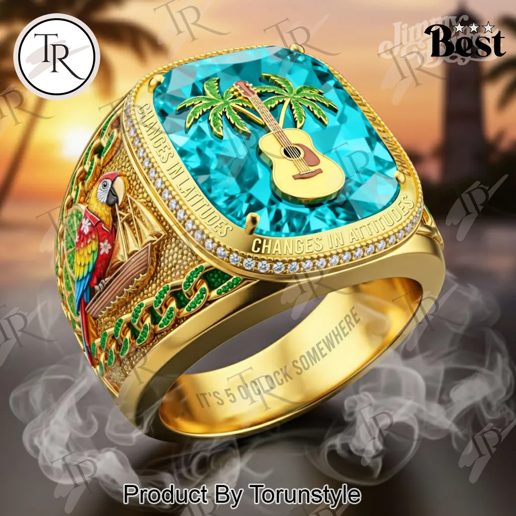 Jimmy Buffett “Changes in Latitudes” Gold Tone Aquamarine Parrot Ring Jimmy Buffett “Changes in Latitudes” Gold Tone Aquamarine Parrot Ring
