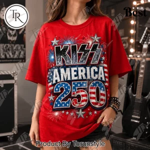 KISS Band America 250 Years Of Freedom Patriotic Commemorative T-Shirt