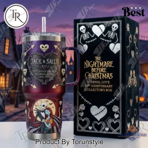 The Nightmare Before Christmas Jack & Sally 33rd Anniversary Eternal Love Commemorative Tumbler and Collector’s Box