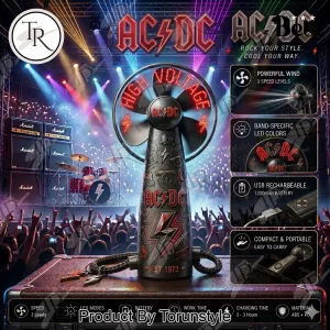 ACDC High Voltage LED Portable USB Rechargeable Hand Fan