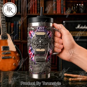 Ozzy Osbourne Prince of Darkness Heavy Metal 3D Guitar Custom Insulated 40oz Tumbler