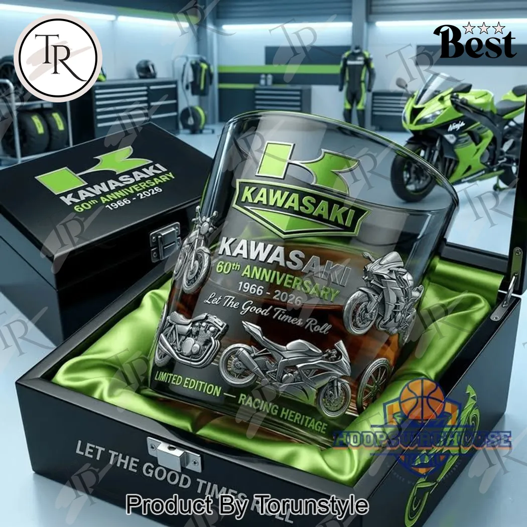 Kawasaki 60th Anniversary 1966-2026 Limited Edition Racing Heritage Whiskey Glass Kawasaki 60th Anniversary 1966-2026 Limited Edition Racing Heritage Whiskey Glass