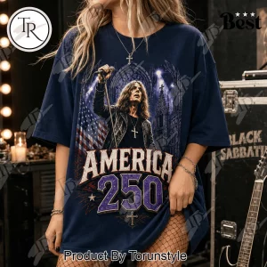 Black Sabbath America 250 Years Of Freedom Patriotic Heavy Metal Graphic T-Shirt