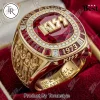 Mexico National Football Team Premium Gold Emerald Gemstone Ring