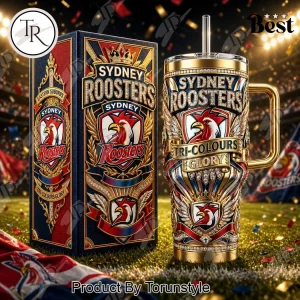 Sydney Roosters Tri-Colours Glory Premium Gold 40oz Tumbler