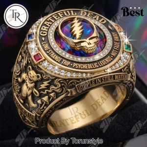 Grateful Dead Steal Your Face Commemorative Gold Plated Championship Ring