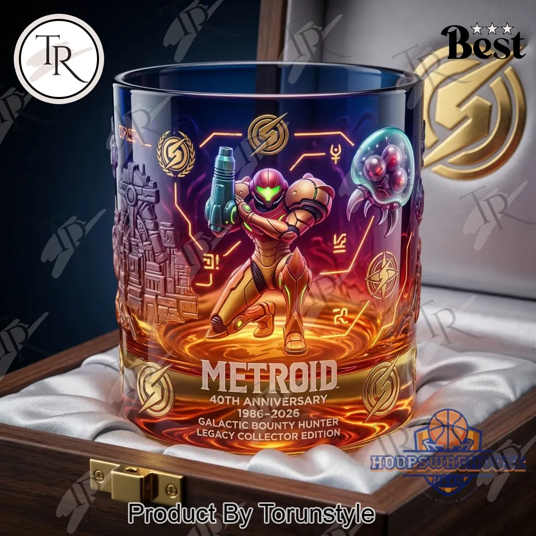 Metroid 40th Anniversary Legacy Collector Edition Premium Whiskey Glass Metroid 40th Anniversary Legacy Collector Edition Premium Whiskey Glass