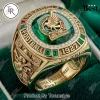 KISS Band Luxury Gold 1973 Commemorative Red Gemstone Ring KISS Band Luxury Gold 1973 Commemorative Red Gemstone Ring