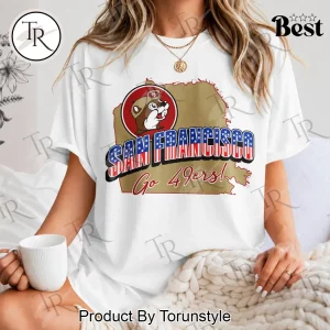 San Francisco 49ers Buc-ee’s Patriotic Football California Gold Graphic Unisex T-Shirt San Francisco 49ers Buc-ee’s Patriotic Football California Gold Graphic Unisex T-Shirt