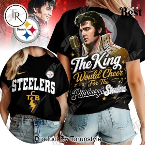 Pittsburgh Steelers Elvis Presley “The King” Women’s Fan Graphic T-Shirt
