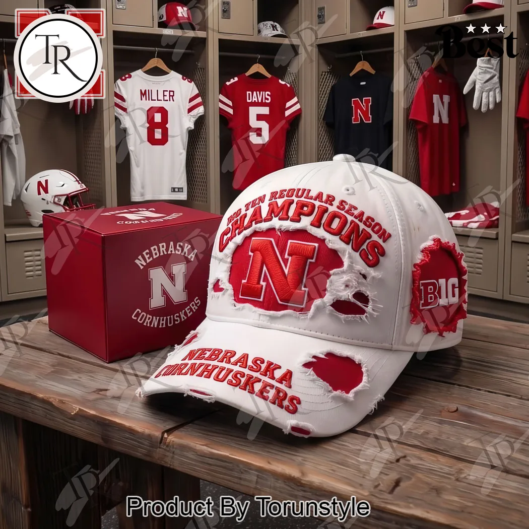 Nebraska Cornhuskers Big Ten Regular Season Champions Distressed Baseball Cap Nebraska Cornhuskers Big Ten Regular Season Champions Distressed Baseball Cap