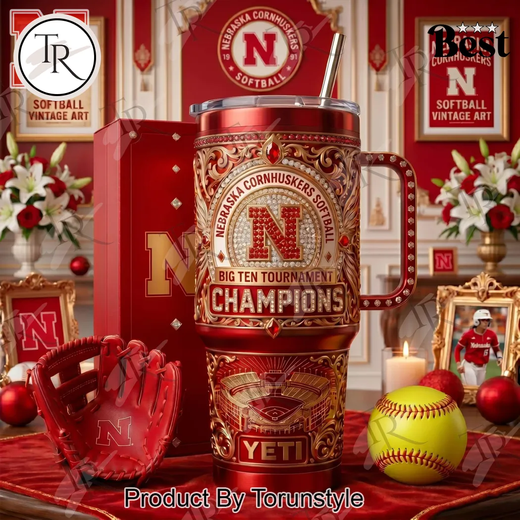 Nebraska Cornhuskers Softball Big Ten Champions Luxury Handled Tumbler Nebraska Cornhuskers Softball Big Ten Champions Luxury Handled Tumbler