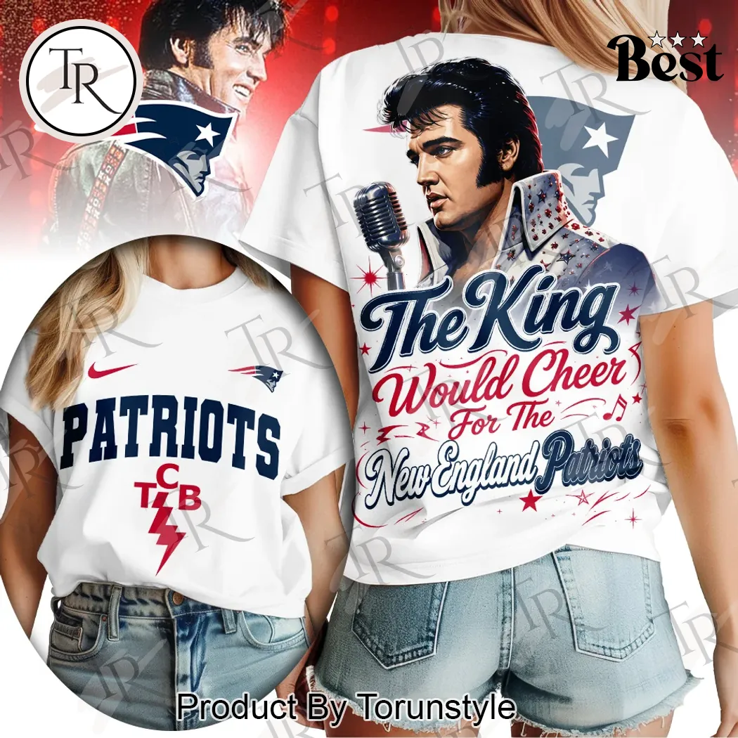 New England Patriots Elvis Presley The King Premium Crossover Women's T-Shirt New England Patriots Elvis Presley The King Premium Crossover Women's T-Shirt