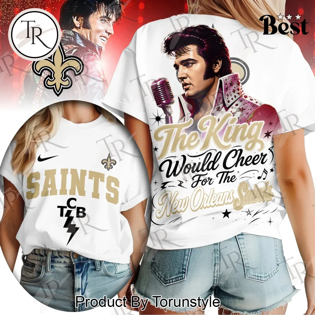 New Orleans Saints Elvis Presley The King NFL Women's Graphic T-Shirt New Orleans Saints Elvis Presley The King NFL Women's Graphic T-Shirt