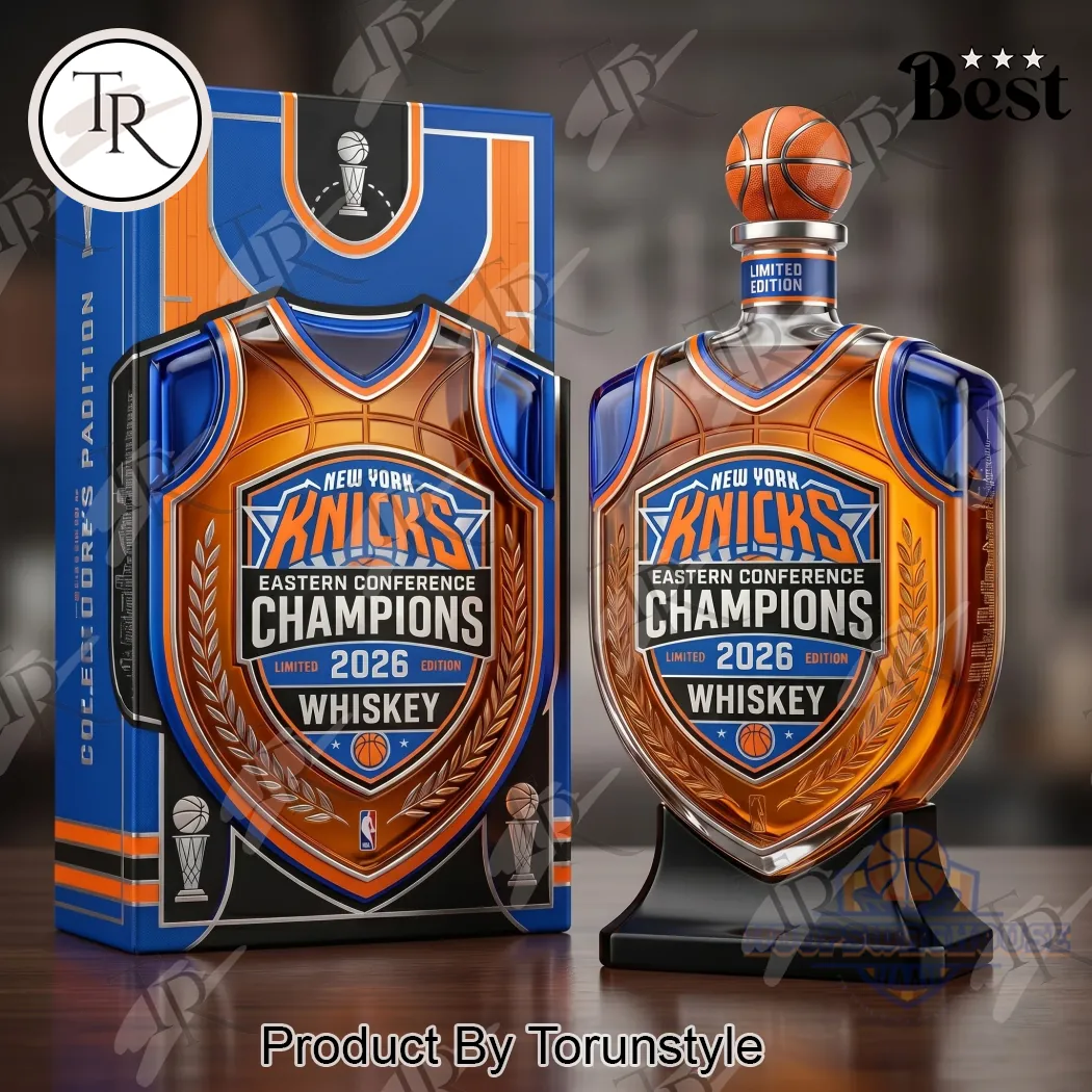 New York Knicks 2026 Champions Limited Edition Basketball Jersey Whiskey Bottle New York Knicks 2026 Champions Limited Edition Basketball Jersey Whiskey Bottle