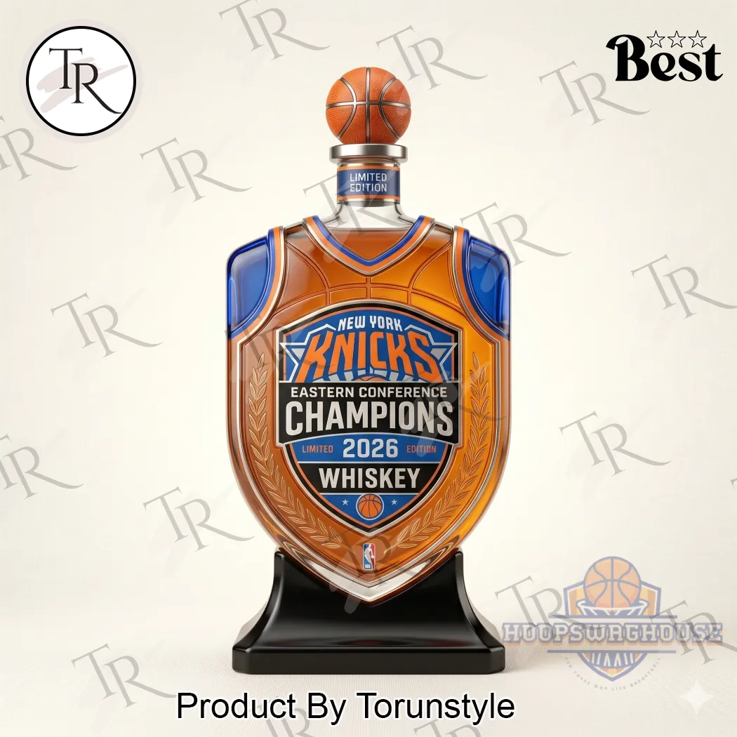 New York Knicks 2026 Champions Limited Edition Basketball Jersey Whiskey Bottle New York Knicks 2026 Champions Limited Edition Basketball Jersey Whiskey Bottle