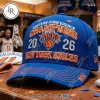 New York Knicks 2026 Eastern Conference Champions Distressed Vintage Denim Baseball Cap