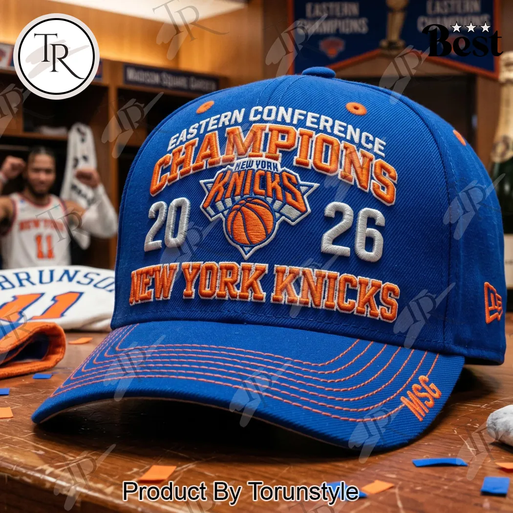 New York Knicks 2026 Eastern Conference Champions Commemorative Embroidered Baseball Cap New York Knicks 2026 Eastern Conference Champions Commemorative Embroidered Baseball Cap