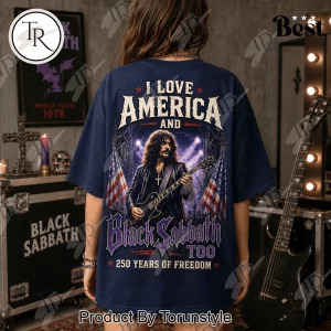 Black Sabbath America 250 Years Of Freedom Patriotic Heavy Metal Graphic T-Shirt