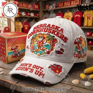 Nebraska Cornhuskers Distressed Summer Beach Embroidered Baseball Cap