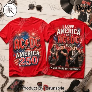 AC-DC America 250 Years Of Freedom Patriotic Rock Band Graphic T-Shirt AC-DC America 250 Years Of Freedom Patriotic Rock Band Graphic T-Shirt