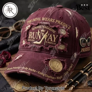 The Devil Wears Prada 2 Distressed Embroidered Runway Magazine Baseball Cap