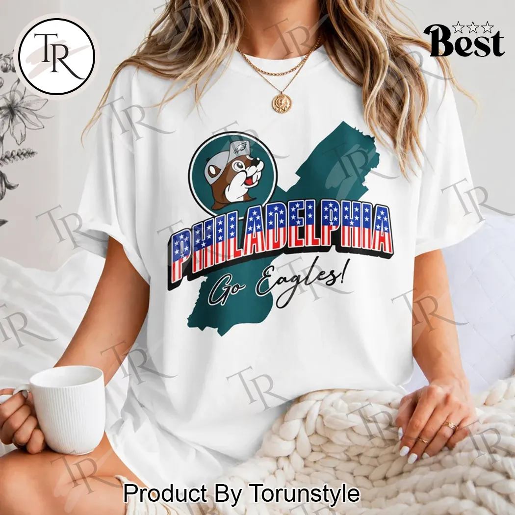 Philadelphia Eagles Buc-ee's Patriotic Pennsylvania State Game Day Graphic T-Shirt Philadelphia Eagles Buc-ee's Patriotic Pennsylvania State Game Day Graphic T-Shirt